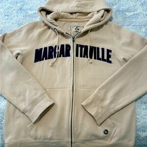 Margaritaville Beige heavyweight Zip-Up Hoodie